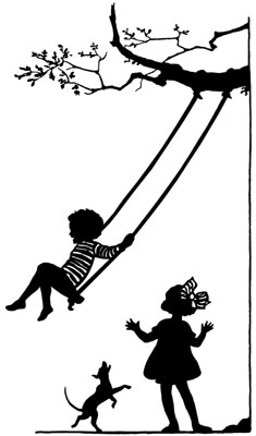 children swinging